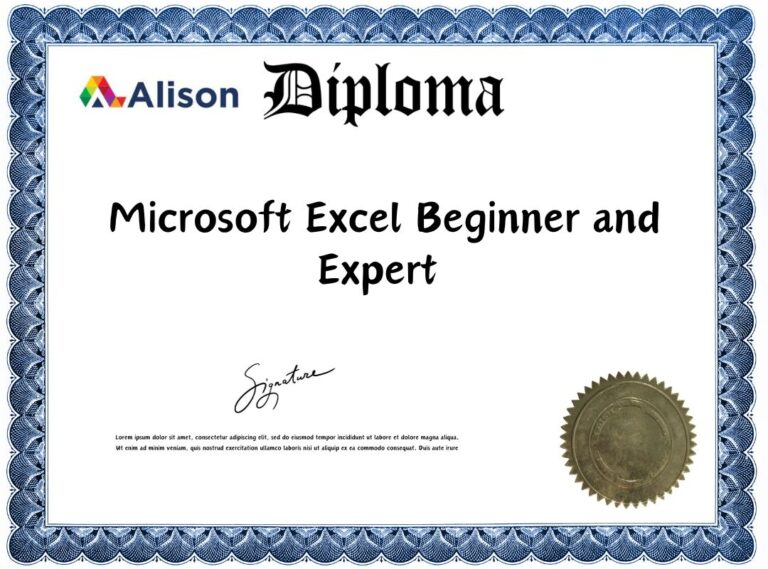 Free Excel Course - Alison